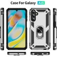 thumbnail image 2 of Case for Samsung Galaxy A15 5G Case,Dual Layer Shell with Finger Ring Holder Kickstand, Full Body Heavy Duty Shockproof Protective Cover for Samsung A15 5G 6.5" Silver, 2 of 12