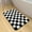 Black, variant on Checkered Bathroom Rugs, Khaki Non Slip Water Absorbent Bath Mat, Luxury Machine Washable Bath Rug Soft Microfiber Geometric Shag Floor Mats for Indoor Shower Bathtub Entryway, 16"x25"