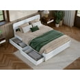 thumbnail image 4 of AFI Capri Full Solid Wood Platform Bed with Panel Footboard and Storage Drawers, White, 4 of 16
