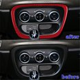 thumbnail image 3 of Red Carbon Fiber Climate Control Surround Panel Cover Trim for Fiat 500L 14-17, 3 of 4