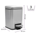 thumbnail image 2 of Bote De Basura Cuadrado De Acero Inoxidable 3L  Home Styles, 2 of 9