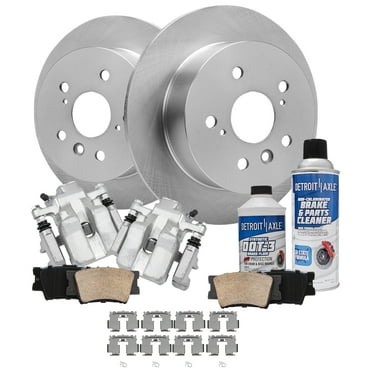 Detroit Axle - Rear Brake Kit for 2012-2017 Toyota Camry, 13-18 Avalon Lexus ES300h ES350, Disc Brake Rotors Ceramic Brake Pads Brake Calipers 2013 2014 2015 2016 Replacement