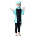 thumbnail image 6 of Girls Swimsuits Two Piece Floral Rash Guard Full Coverage Long Sleeve Sun Swimsuit with Skirt Swimwear 2 Years, 6 of 6