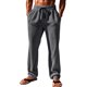 thumbnail image 5 of Pantalones largos para hombre, de color liso, con cordón, informales, de moda, largos, para hombre, 5 of 9