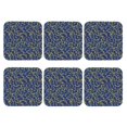 thumbnail image 2 of Pofeuu Uncaria Flower Print Leather Coasters Set of 6, Round Cups Mugs Mat Pad for Home Kitchen Heat Resistant Drink Coasters,Square, 2 of 7