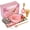 Pink, variant on Japanese Matcha Kit 8 Piece Tea Set. Complete Bambǒo Whisk and Ceramic Bowl Starter Kit for Matcha Beginners and Home Brewing