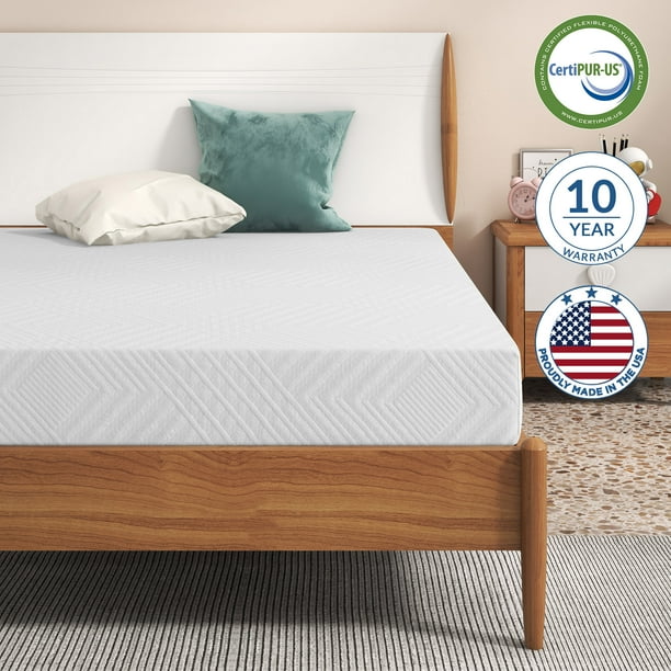 6 inch Twin Size Green Tea Gel Memory Foam Mattress in a box , Child