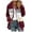 Wine, variant on HAPIMO Winter Coats for Women Fuzzy Fleece Jacket Color Block Patchwork Cardigan Coats Outerwear with Pockets Long Sleeve Black XXL