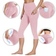 thumbnail image 2 of Dagugfen Capri Leggings with Pockets for Women Butt Lifting Elastic High Waist Athletic Gym Capris Workout Activewear Pants, 2 of 8