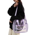 thumbnail image 4 of Clear Tote Bag Stadium Approved, Large Heavy Duty Transparent Bookbag Crossbody Handbag for Games & Work, 4 of 9