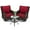 Red, variant on HOSSLLY 3 Piece Patio Bistro Furniture Sets Clearance, Outdoor Wicker Swivel Rocker Patio Set, 360 Degree Swivel Rocking, Red