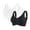 White C, variant on Stamzod 3 Pack Wireless Bras with Support and Lift Sports Bra No Underwire Wireless Bras Seamless Plus Size Bras Everyday Push Up Bras for Women Black C L