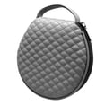 thumbnail image 2 of Estuche de portátil redondo Organizador Cuero 20 Capacidad obra exquisita aplicación Durable Accesorio , GRIS Gloria Organizador de casos, 2 of 8