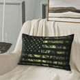 thumbnail image 5 of Sikiie American Flag Camo Print Plush Pillow Cover, Wrinkle-proof and Stain-resistant Pillow Protector without Pillow Core, Home Decoration-20"x30", 5 of 6