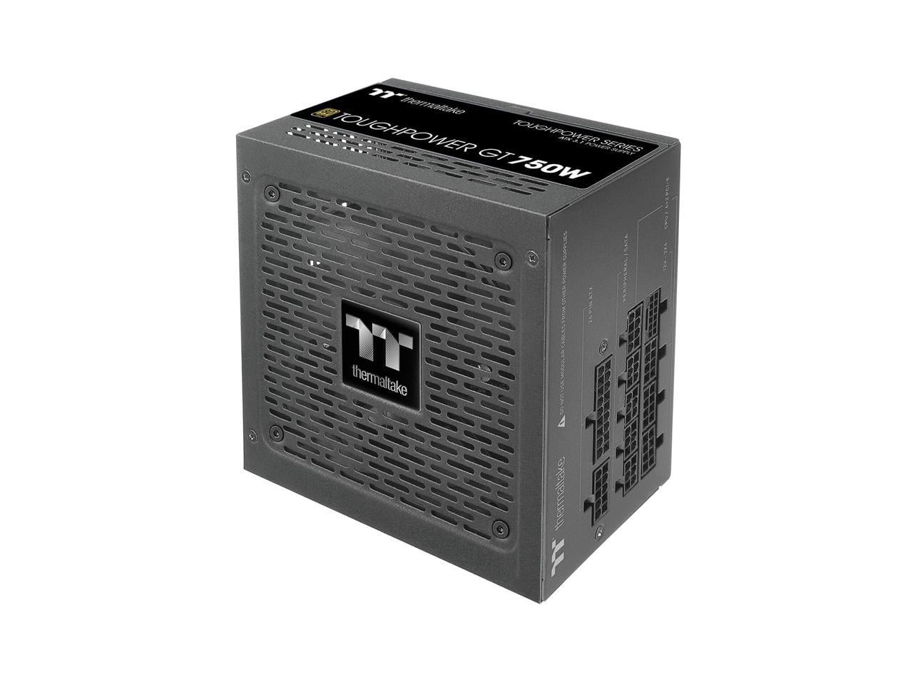 Thermaltake Toughpower GT 750W Power Supply - Black - ATX - 120 V AC, 230 V AC Input - 3.3 V DC, 5 V DC, 12 V DC, -12 V DC, 5 V SB Output - 750 W - Active PFC - 1 +12V Rails - PCI Express Connector...