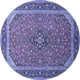 thumbnail image 1 of Ahgly Company Machine Washable Indoor Round Persian Blue Traditional Area Rugs, 4' Round, 1 of 4