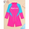 thumbnail image 3 of YUUMIN Unisex Boy Girls Upf 50+ One Piece Swimsuit Beach Sun Cover Wetsuits for Rash Guard Pink 5-6, 3 of 5