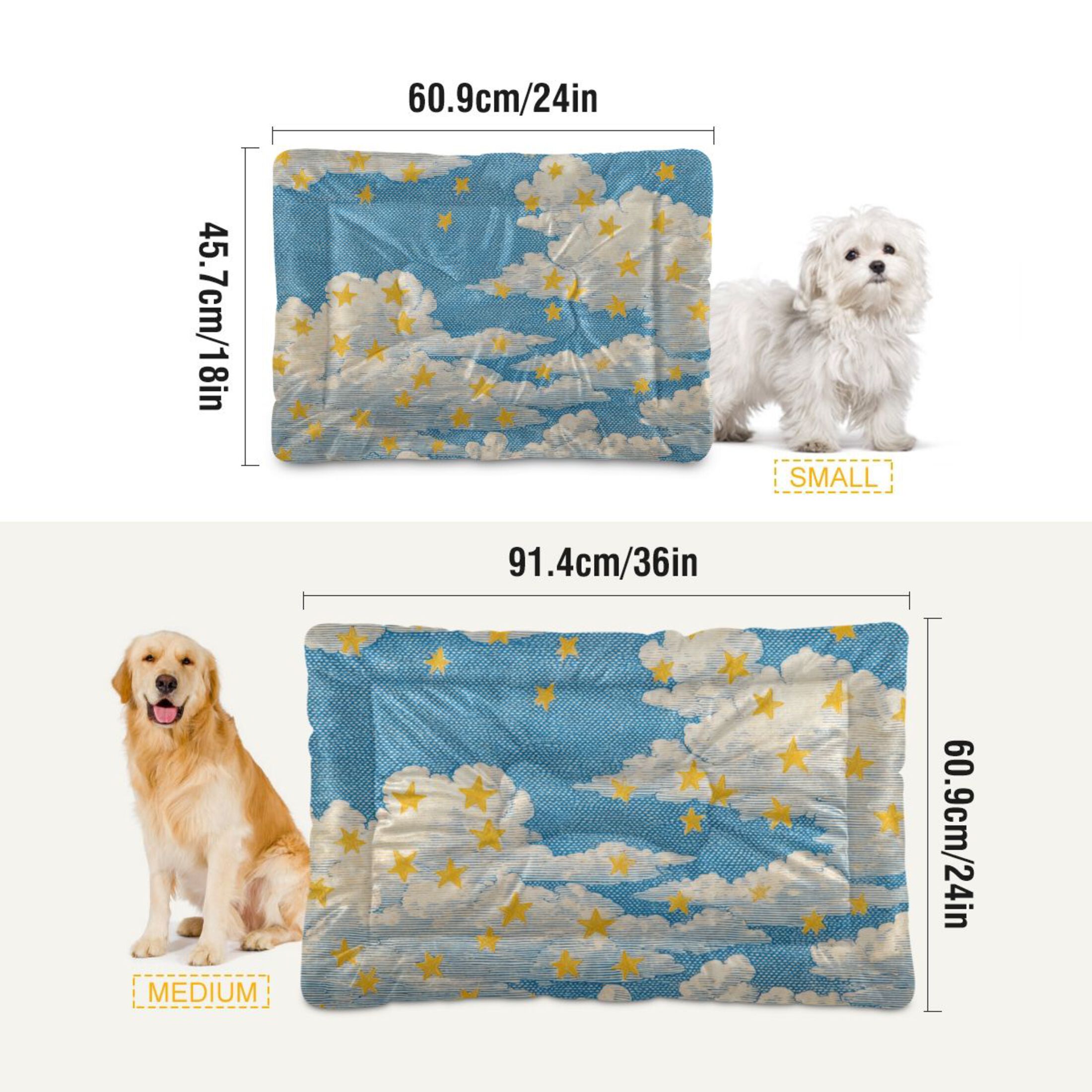 Cozy Mat Pet Bed Indoor Outdoor Warm Soft For Cat Dog Puppy(S/M) Simple Graphic Design