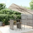 thumbnail image 1 of vidaXL 5 Piece Garden Bar Set Grey Poly Rattan& Solid Wood Acacia, 1 of 5