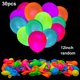 thumbnail image 3 of Suministros de fiesta que brillan en la oscuridad, decoración de fiesta de cumpleaños de neón, platos de papel desechables, globos de látex de neón, tablero de plástico, 3 of 5