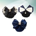 thumbnail image 2 of UPGRATOR Hair Management Bow Snood Black Fabric 3Pcs 4.5x3.1x0.8in, 2 of 6