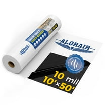 ALORAIR 10 Mil Film, 10'x50' Thick Plastic Sheeting Drop Cloth Vapor Barrier Covering for Crawlspace