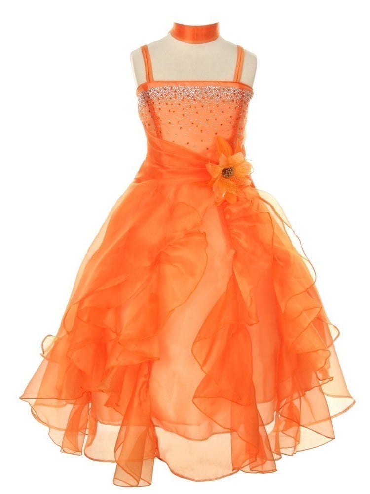 walmart orange dress