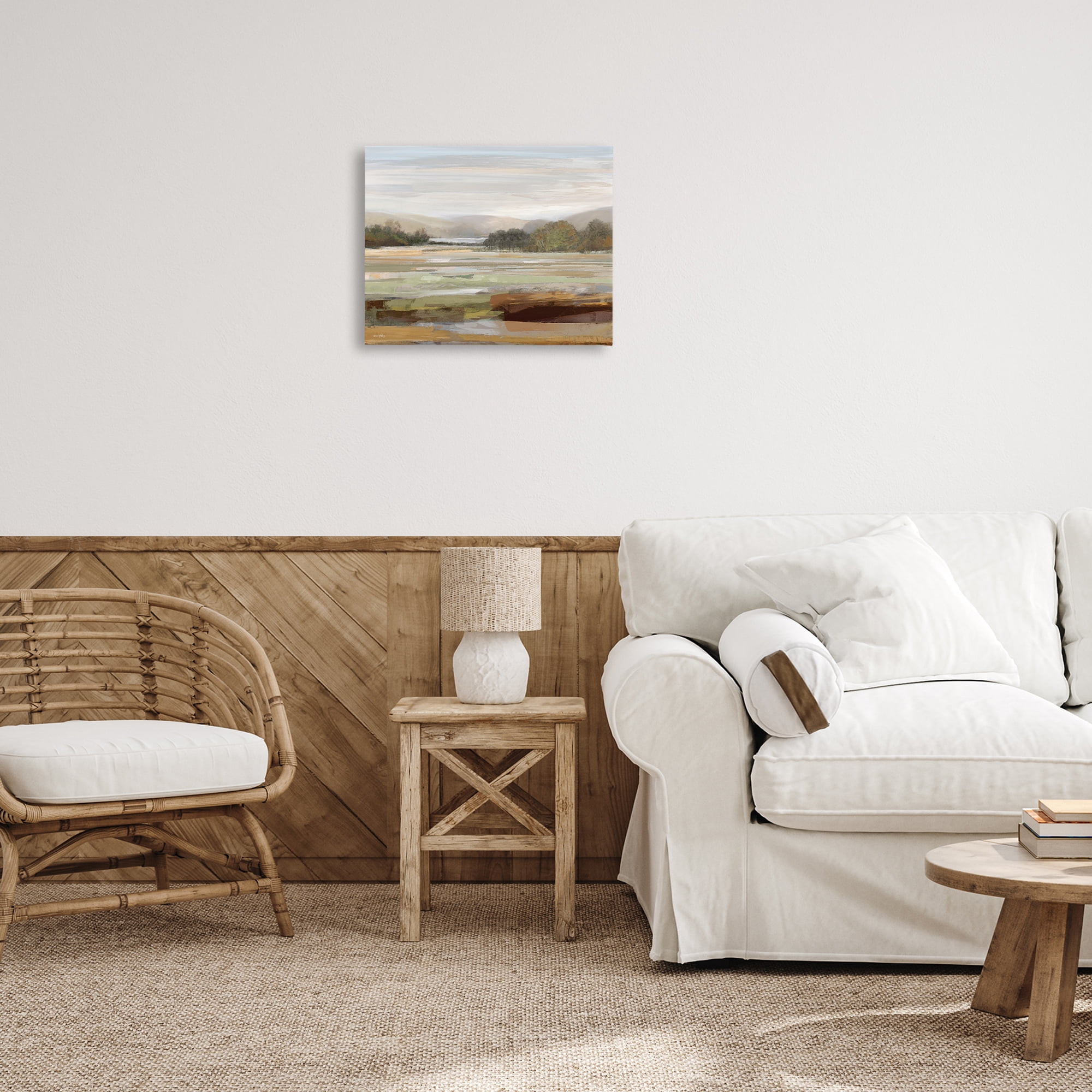 Stupell Industries Idyllic Countryside View Landscape & Nature Painting Wrapped Canvas Art Print Wall Art, 20 x 16