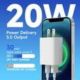 thumbnail image 3 of WTECH 20W Dual Port USB-C USB-A Power Adapter for iPhone, iPad, Samsung, Galaxy, Pixel, Fast Charger, 3 of 6