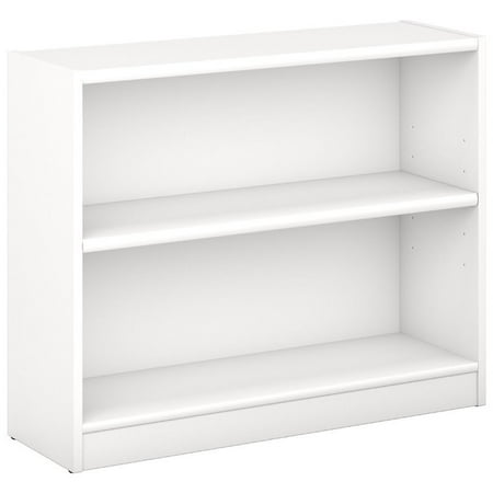 Pemberly Row 2 Shelf Bookcase In Pure White Walmart Com