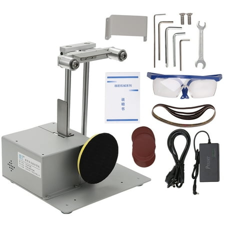Sanded Set Bench 4-in-1 Multifunctional Mini Small Table Saw Belt Sander Kit Electric Saw Cutting Machine Set Handmade Woodworking Bench Saw DIY Model Crafts Cutting Saw ()