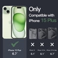thumbnail image 4 of JETech Magnetic Case for iPhone 15 Plus 6.7-Inch Compatible with MagSafe Wireless Charging, Shockproof Phone Bumper Cover, Anti-Scratch Clear Back (Green), 4 of 6