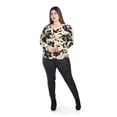 thumbnail image 4 of Blusa con detalle fruncido Roman Fashion /Tallas Extras, 1785 (Negro) negro 38, 4 of 5