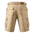 thumbnail image 5 of Men's Cargo Shorts Fit Shorts Outdoor Work Relaxed Casual Hiking Tactical Cotton Shorts Knee Length No Belt Khaki M, 5 of 5