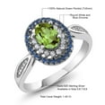 thumbnail image 4 of Gem Stone King 1.40 Ct Oval Green Peridot 925 Sterling Silver Ring, 4 of 4