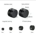 thumbnail image 3 of GKNET Stainless Steel Black Magnetic Stud Earring Unisex Fashion Delicate Jewelry Men, Punk-8mm, 3 of 6