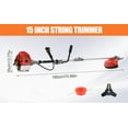 thumbnail image 6 of Floseru Gas Powe Weed Wacker, 52cc 2-Stroke Gas Weed Eater, 2 in 1 Backpack String/Grass Trimmer, 2.2KW/8500rpm High Power Brush Cutter, Multi-Functional Trimming Tool for Garden, Yard, Lawn, 6 of 11