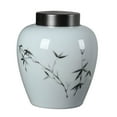 thumbnail image 3 of Jarrón de cerámica con forma de jengibre para flores, jarrón tradicional de porcelana para té Bambú, 3 of 9