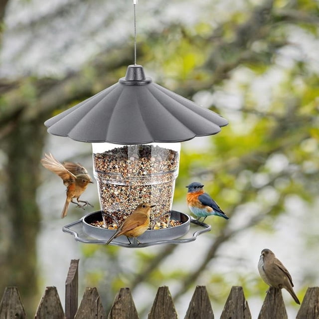 Alimentador de aves para alimentador automático de colibríes para el patio trasero del patio Gris