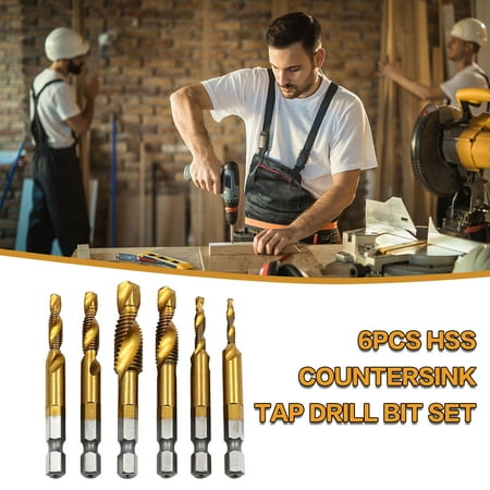 

Tools For Men Who Have Everything Plated Bits Thread Set Shank Titanium Screw 6PCS Drill Hex M3 Tools & Home Improvement Unique Gifts for Him