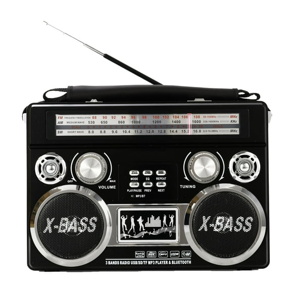 Radio portátil Supersonic SC-1097BT de 3 bandas con Bluetooth