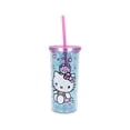 thumbnail image 1 of Vaso Sanrio Hello Kitty Stacked Donuts Carnival de 600 ml con pajita, 1 of 7