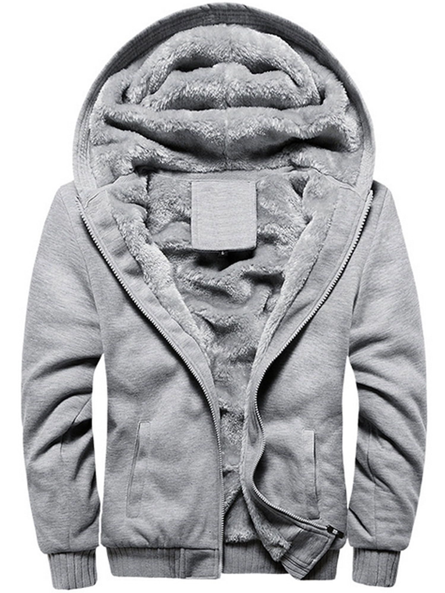 thick fleece hooded jacket