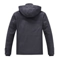 thumbnail image 3 of Tyhengta Men's Winter Jacket Cotton Jackets Fleece Lined Thick Work Warm Cargo Coats with Hooded Grey 2XL, 3 of 11