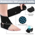 thumbnail image 2 of Tobillera para Esguince Ortopédica 1 par, Deportiva Compresión Ajustable, Soporte Transpirable Antideslizante, Correa Elástica Protectora, para Hombre y Mujer, Fitness, Correr, 2 of 7