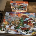 Christmas Puzzles for Adults 1000 Pieces,Funny Snow Scene Jigsaw