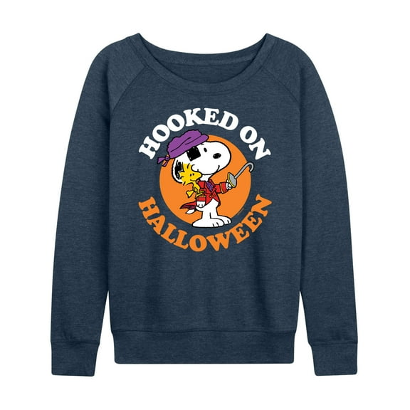 Peanuts - Hooked On Halloween - Women's Lightweight French Terry Long Sleeve Shirt