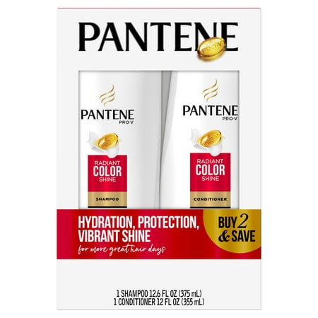 Pantene Pro-V Radiant Color Shine Shampoo and Conditioner Bundle (Best Shampoo Conditioner For Color Treated Hair)