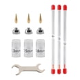 thumbnail image 2 of 11x 0.3mm 0.5mm 0.8mm Airbrush Kits Accs with Wrench Airbrush Sprayer Accessories Airbrush Nozzle Caps Durable for Replacement Parts, 2 of 10
