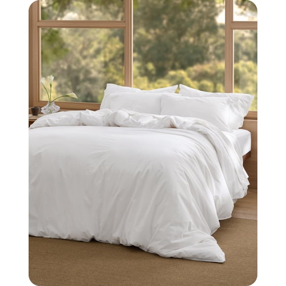 Funda de edredón de algodón, tamaño queen, lujoso tejido flameado